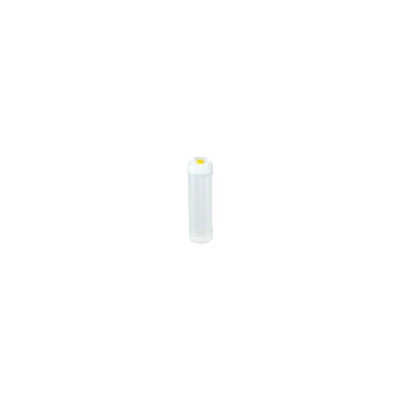 San Jamar 857324M 24 Oz. Yellow Cap Single Tip EZ-Kleen Sauce Bottle - 6/Pack