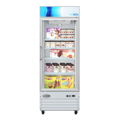 Koolmore MDF-1GD-23C-WH 23 Cu. Ft. White Reach-In Display Merchandiser Freezer - 115 Volts