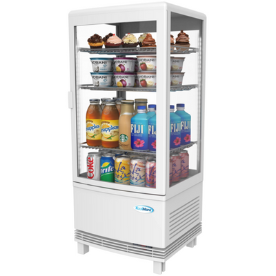 Koolmore CDCU-3C-WH 3 Cu. Ft. White Countertop Refrigerated Display Case - 115 Volts