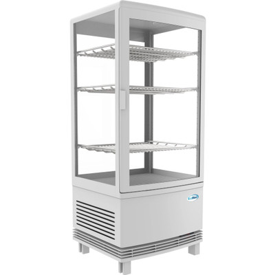 Koolmore CDCU-3C-WH 3 Cu. Ft. White Countertop Refrigerated Display Case - 115 Volts