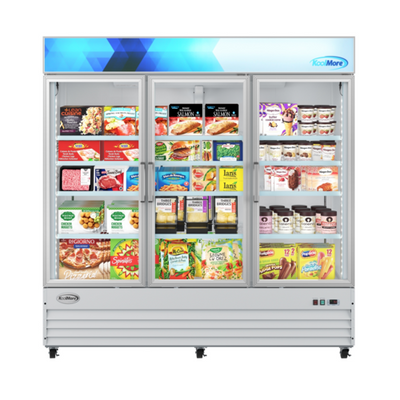 Koolmore MDF-3GD-52C-WH 52 Cu. Ft. White Reach-In Display Merchandiser Freezer - 115 Volts