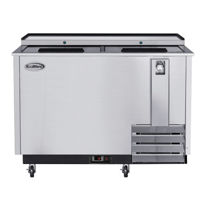 Koolmore KM-BOC50-SS 14 Cu. Ft. Stainless Steel Built-In Opener Commercial Bottle Cooler - 115 Volts