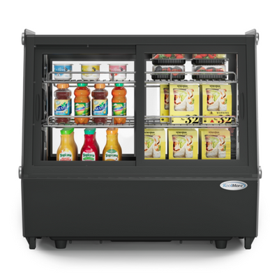 Koolmore CDC-125-BK 28" W Black Countertop Refrigerated Display Case - 120 Volts