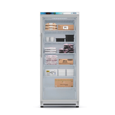 Koolmore KM-FMD20WGD 21 Cu. Ft. White Stainless Steel Glass Door Reach-In Freezer - 115 Volts