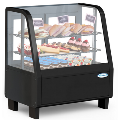 Koolmore CDC-3C-BK 3.6 Cu. Ft. Black Countertop Refrigerated Display Case - 115 Volts