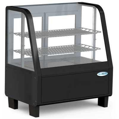 Koolmore CDC-3C-BK 3.6 Cu. Ft. Black Countertop Refrigerated Display Case - 115 Volts
