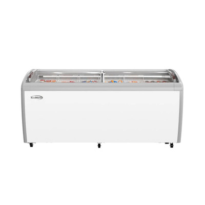 Koolmore MCF-20C 20 Cu. Ft. White Sliding Glass Door Ice Cream Display Chest Freezer - 115 Volts
