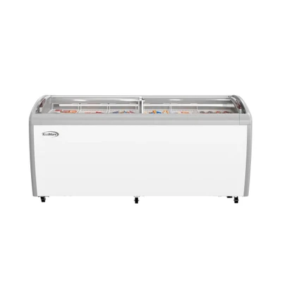 Koolmore MCF-20C 20 Cu. Ft. White Sliding Glass Door Ice Cream Display Chest Freezer - 115 Volts