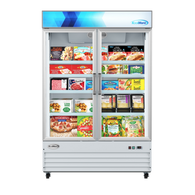Koolmore MDF-2GD-45C-WH 45 Cu. Ft. White Reach-In Display Merchandiser Freezer - 115 Volts