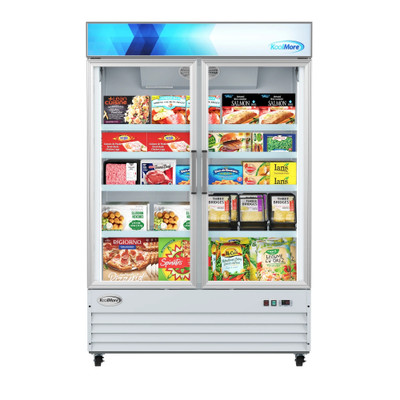 Koolmore MDF-2GD-45C-WH 45 Cu. Ft. White Reach-In Display Merchandiser Freezer - 115 Volts
