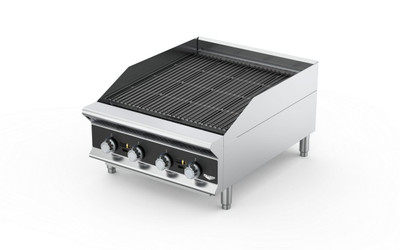Vollrath CBGHD-24-LP Stainless Steel Countertop Liquid Propane Gas Heavy-Duty Charbroiler - 80,000 BTU