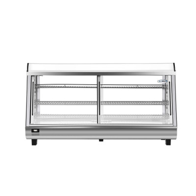 Koolmore HDC-6C-SS 6.5 Cu. Ft. Front Open Air Glass Side Panel 3 Shelves Countertop Display Warmer