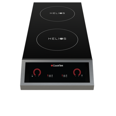 CookTek HRF-9500-FB25-1 2 Burners Portable Design with Stainless Steel Housing Freestanding Induction Cooktop - 200-240 Volts