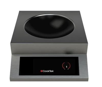 CookTek HTF-9500-WK35-1 15.6" W Stainless Steel Housing Countertop Induction Wok - 240 Volts
