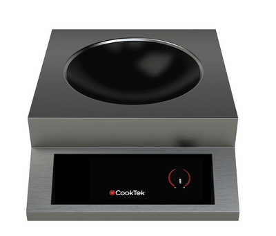 CookTek HTF-9500-WK18-1 15.6" W Stainless Steel Housing Countertop Induction Wok - 120 Volts