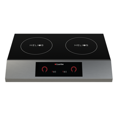 CookTek HRF-9500-SS25-1 2 Burners Portable Design with Stainless Steel Housing Freestanding Induction Cooktop - 200-240 Volts