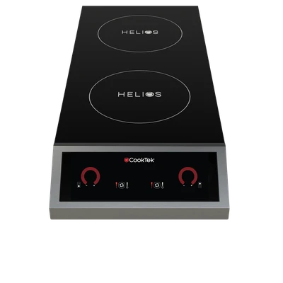 CookTek HRF-9500-FB35-1 2 Burners Portable Design with Stainless Steel Housing Freestanding Induction Cooktop - 200-240 Volts