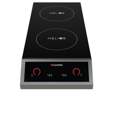 CookTek HRF-9500-FB35-1 2 Burners Portable Design with Stainless Steel Housing Freestanding Induction Cooktop - 200-240 Volts