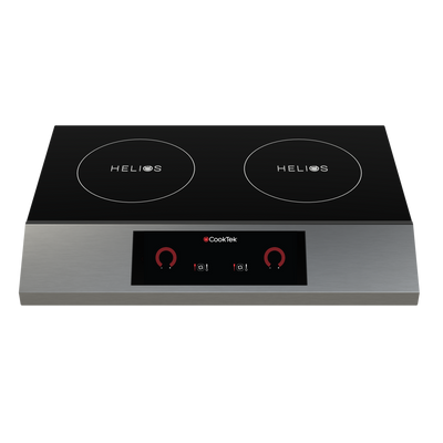 CookTek HRF-9500-SS35-1 2 Burners Portable Design with Stainless Steel Housing Freestanding Induction Cooktop - 200-240 Volts