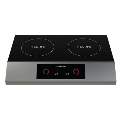 CookTek HRF-9500-SS35-1 2 Burners Portable Design with Stainless Steel Housing Freestanding Induction Cooktop - 200-240 Volts