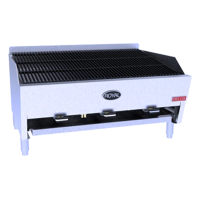 Royal Range 3223-LP 32" W Stainless Steel Countertop Lava Rocks Natural Gas Charbroiler Delux Series - 90,000 BTU