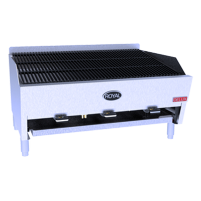 Royal Range 3223-LP 32" W Stainless Steel Countertop Lava Rocks Natural Gas Charbroiler Delux Series - 90,000 BTU