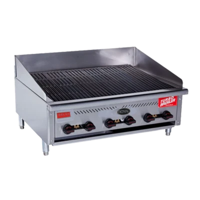 Royal Range TB-884-LP 84" W Stainless Steel Radiants Countertop Liquid Propane Turbo Broiler - 217,500 BTU