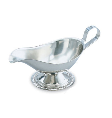 Vollrath 47578 8 Oz. Stainless With Gadroon Base Gravy Or Sauce Boat