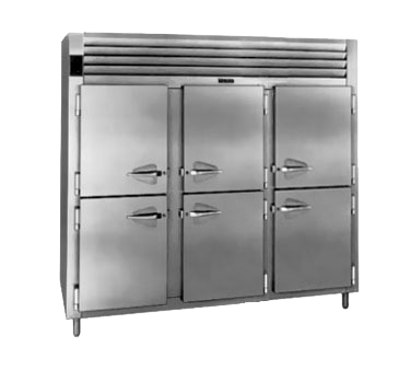 Traulsen RHT332W-HHS 86.13" W Stainless Steel Solid Doors Reach-In Spec-Line Refrigerator - 115 Volts