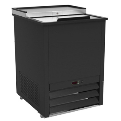 MVP Group IGC24 24" W Black Exterior Stainless Steel IKON Glass Chiller - 115 Volts