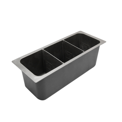 John Boos UBBWH-18 14.5"W x 5"D x 5"H Three Compartment Accommodates Standard Size Bottles Bottle Rack