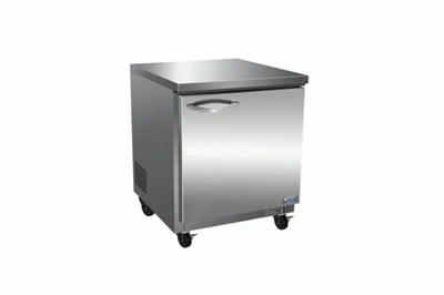 MVP Group IUC28F 27.8" W Stainless Steel 1 Solid Door IKON Undercounter Freezer - 115 Volts