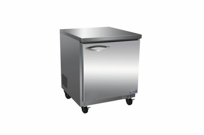 MVP Group IUC28F 27.8" W Stainless Steel 1 Solid Door IKON Undercounter Freezer - 115 Volts