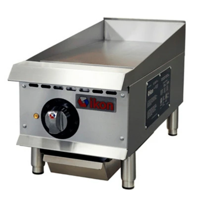 MVP Group ITG-12E 12" W Stainless Steel Thermostatic Control Electric Countertop Ikon Griddle - 208 Volts