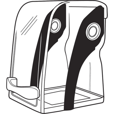 Vitamix 067879 12.1" W Complete Two-Piece Twist Lock Copolyester Plastic Compact Cover with Removable Cover Hinge