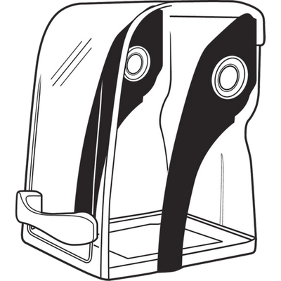 Vitamix 067879 12.1" W Complete Two-Piece Twist Lock Copolyester Plastic Compact Cover with Removable Cover Hinge