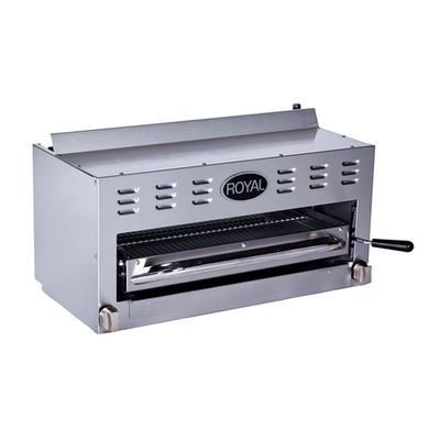 Royal Range RSB-48 48" W Stainless Steel 2 Adjustable Infrared Type Burners Countertop Liquid Propane Salamander Broiler - 40,000 BTU