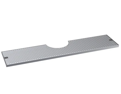 Krowne KDT-10X39S 39" W x 10" D Brushed Stainless Steel Drip Tray with Notch