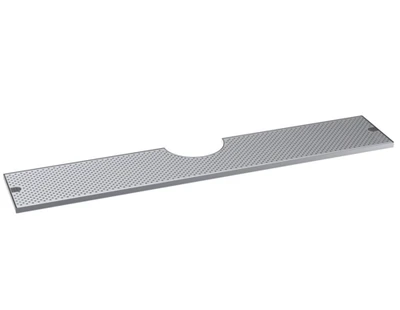 Krowne KDT-10X51S 51" W x 10" D Brushed Stainless Steel Drip Tray with Notch