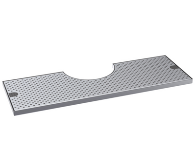 Krowne KDT-10X27S 27" W x 10" D Brushed Stainless Steel Drip Tray with Notch