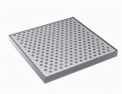 Krowne KDT-8X8S 8" W x 8" D Brushed Stainless Steel Drip Tray