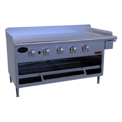 Royal Range GB-36-LP Stainless Steel Countertop Liquid Propane Delux Series Griddle and Overfire Broiler - 50,000 BTU