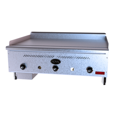 Royal Range RD80-24-NG 24" W Stainless Steel Natural Gas Countertop Griddle Delux Series - 64,000 BTU