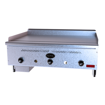 Royal Range RD80-24-NG 24" W Stainless Steel Natural Gas Countertop Griddle Delux Series - 64,000 BTU