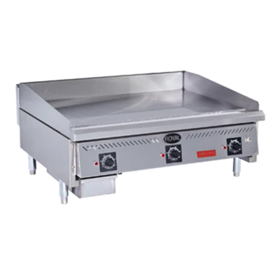 Royal Range RDSAC-60-D-NG Stainless Steel Front and Sides Countertop Natural Gas Delux Series Griddle - 150,000 BTU