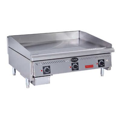 Royal Range RDSAC-60-D-NG Stainless Steel Front and Sides Countertop Natural Gas Delux Series Griddle - 150,000 BTU