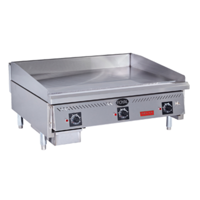 Royal Range RDSAC-72-NG Stainless Steel Front and Sides Countertop Liquid Propane Delux Series Griddle - 180,000 BTU