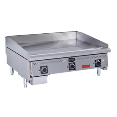 Royal Range RDSAC-72-NG Stainless Steel Front and Sides Countertop Liquid Propane Delux Series Griddle - 180,000 BTU