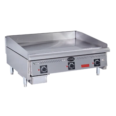 Royal Range RDSAC-72-NG Stainless Steel Front and Sides Countertop Liquid Propane Delux Series Griddle - 180,000 BTU