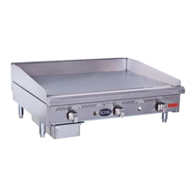 Royal Range RDMG-48 48" W Cooking Surface Stainless Steel Countertop Liquid Propane Griddle Delux Series - 120,000 BTU